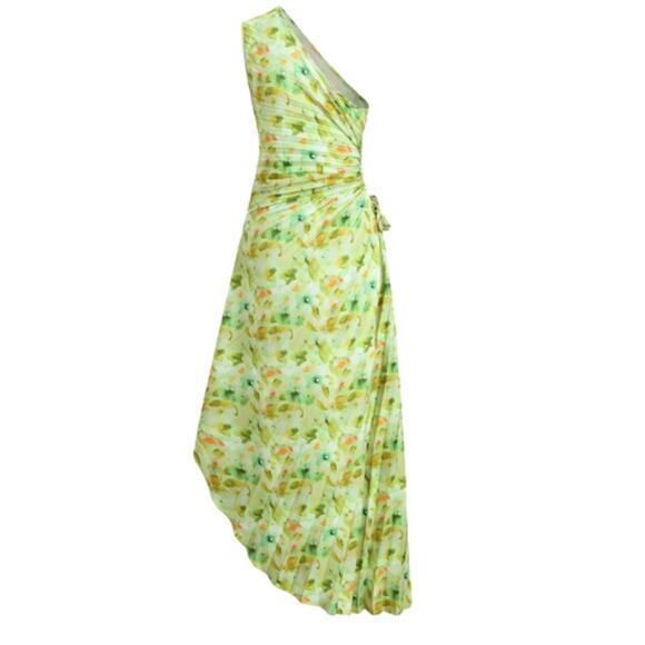 COMMENSE Greeness Floral Zippered Pleat Midi Dress NWT Size XS - Picture 3 of 4